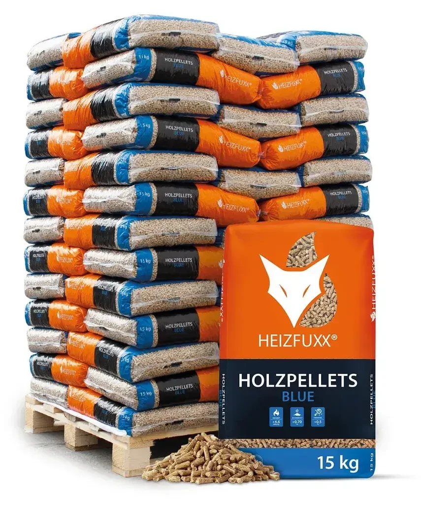 Heizfuxx Blue ENplus A1 Holzpellets, 6 mm – Palette 975 kg